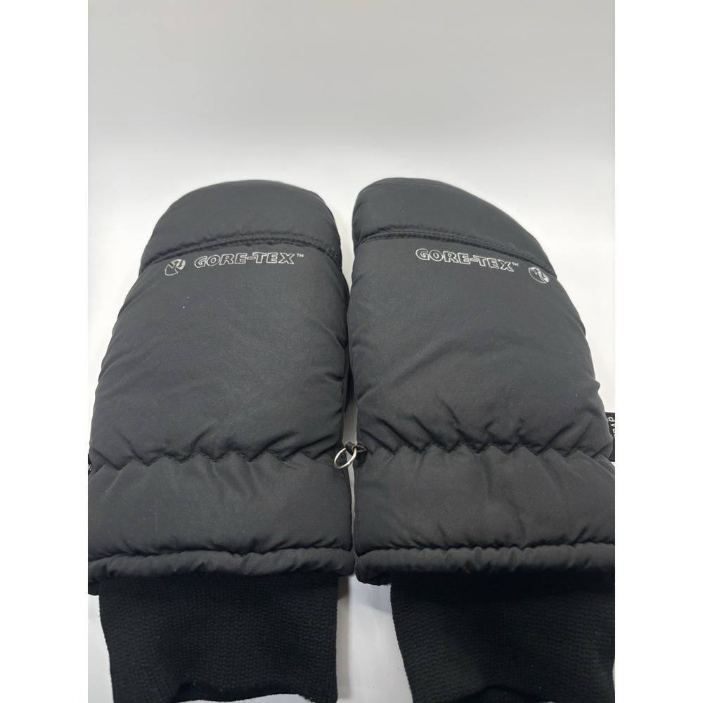 Vintage Gore-Tex Thinsulate Leather Palm Mittens Men's Large Made Korea Black